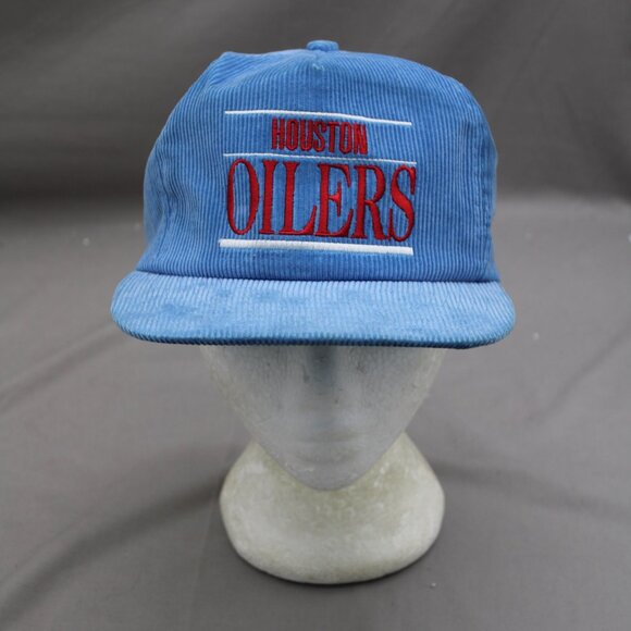 Houston Oilers Hat (VTG) - Corduroy Block Script - Adult Snapback - Picture 3 of 9